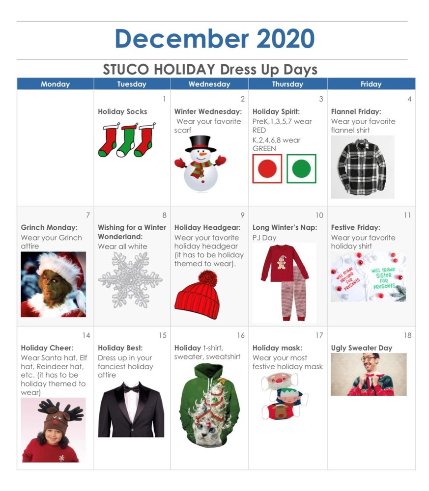 dress up days for christmas